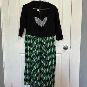 PUG Green Alfreda Harlequin/Hogwarts Dress:Size 2XL